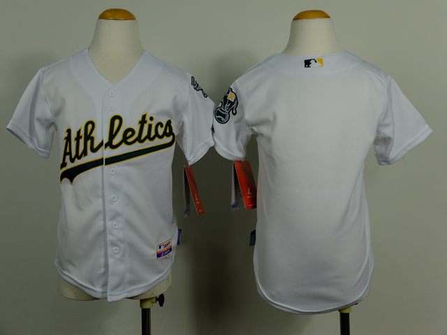 Youth Oakland Athletics Blank White MLB Jerseys